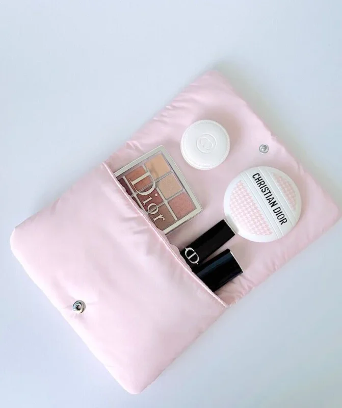 Dior Pink Fluffy Makeup Pouch