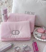 Dior Pink Fluffy Makeup Pouch