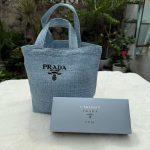 Prada Raffia Mini Tote