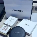 Chanel leather rotating makeup mirror