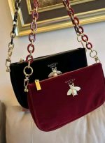 Velvet Shoulder Cosmetic Bag Bee