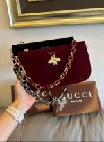 Velvet Shoulder Cosmetic Bag Bee - Image 3