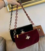 Velvet Shoulder Cosmetic Bag Bee - Image 2